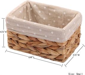 img 1 attached to Practical and Stylish KINGWILLOW Rectangular Wicker Storage Basket and Bins: Ideal Organizer for Art and Craft Supplies (Small Size)