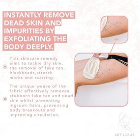 img 2 attached to LET’SCRUB Deep Exfoliating Mitt Body Scrub - Dead Skin Remover Microdermabrasion Gloves