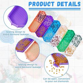 img 2 attached to 🔹 Premium 18-Piece Plastic Bead Sorting Trays Set: Double Port Diamond Rhinestone Plates for Diamond Painting, Art, and DIY Craft Projects - Includes Silicone Funnel, Drill Bottle, and Cleaning Brush