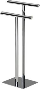 img 2 attached to 🧺 Stylish and Sturdy: Kings Brand Furniture Metal Modern Free-Standing Towel Rack Stand in Chrome - Convenient Storage Solution