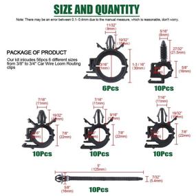 img 3 attached to 🚗 Keadic 56 шт. ассортимент кронштейнов для проводов в автомобиле: универсальные запчасти для замены проводки Honda GM Mazda
