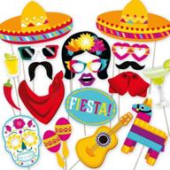 🎉 fiesta photo booth props by partygraphix: 32-piece kit for an authentic mexican photo booth experience logo