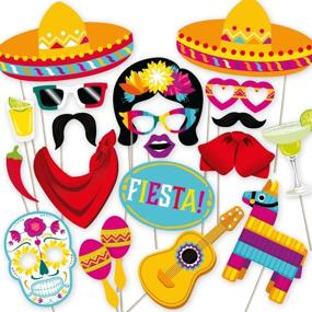 img 4 attached to 🎉 Fiesta Photo Booth Props by PartyGraphix: 32-Piece Kit for an Authentic Mexican Photo Booth Experience