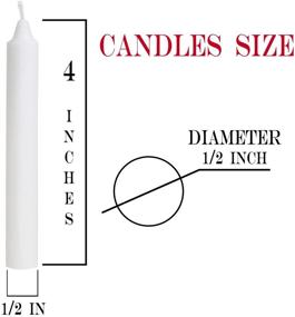 img 2 attached to 🕯️ Pack of 20 Unscented White Christmas Tree Candles - Angel Chime Decorations for Christmas Pyramids Carousel - 4 inch X 1/2 inch Diameter - 1.5 Hour Burn Time