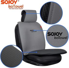 img 1 attached to Sojoy Universal Car Seat Cushion For Four Season Car Seat Cover For Front Of 2 Seats (Gray)