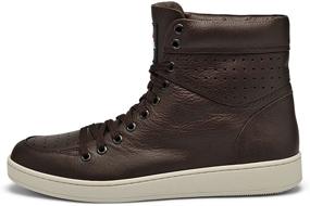 img 3 attached to Stylish Fashion Sneakers for Men: TRAVEL FOX Leather High Tops with Lace-Up