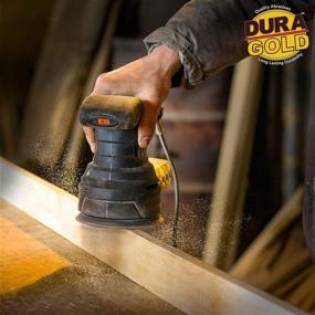 img 1 attached to 🪚 Dura-Gold Premium 5" Gold Sanding Discs - 80 Grit (Box of 50) - Dustless Hook & Loop Backing Sandpaper for DA Sanders: Ideal for Automotive Paint and Woodworking Wood