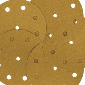 img 2 attached to 🪚 Dura-Gold Premium 5" Gold Sanding Discs - 80 Grit (Box of 50) - Dustless Hook & Loop Backing Sandpaper for DA Sanders: Ideal for Automotive Paint and Woodworking Wood