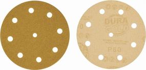 img 3 attached to 🪚 Dura-Gold Premium 5" Gold Sanding Discs - 80 Grit (Box of 50) - Dustless Hook & Loop Backing Sandpaper for DA Sanders: Ideal for Automotive Paint and Woodworking Wood