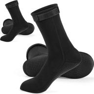 🧦 geyoga neoprene diving socks - 2 pairs 3mm water socks, beach surfing thermal flexible anti-slip wetsuit boots for swimming, rafting, snorkeling, sailing - men and women logo