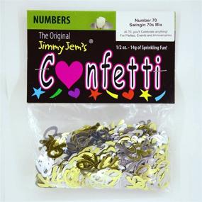 img 2 attached to Confetti Number Silver Gold Mix Party Decorations & Supplies
