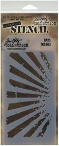 img 1 attached to 🌞 Tim Holtz Layered Stencil - Rays Design - 4.125 by 8.5-Inch - Stampers Anonymous