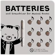 interactive musical book battery kit - cali's books battery pack with 9 ag10-lr54 batteries and small screwdriver for enhanced sound experience logo