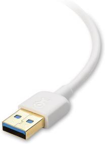 img 1 attached to 💻 Cable Matters USB to Ethernet Adapter: High-Speed USB 3.0 to Ethernet Connectivity (10/100/1000 Mbps) in Sleek White Design