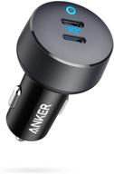 🚗 зарядное устройство для автомобиля anker usb c: 36 вт 2-портовый адаптер poweriq 3.0 type c для автомобиля логотип