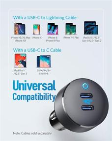 img 2 attached to 🚗 Anker USB C Car Charger: 36W 2-Port PowerIQ 3.0 Type C Car Adapter