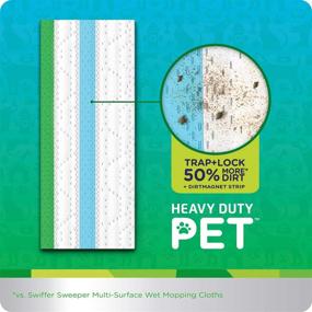 img 3 attached to Swiffer Heavy Duty Wet Mopping Cloths for Hard Surface Floor Cleaning with Febreze Scent - 10 Pack