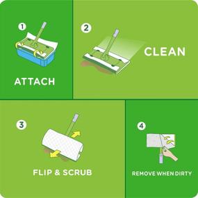 img 1 attached to Swiffer Heavy Duty Wet Mopping Cloths for Hard Surface Floor Cleaning with Febreze Scent - 10 Pack