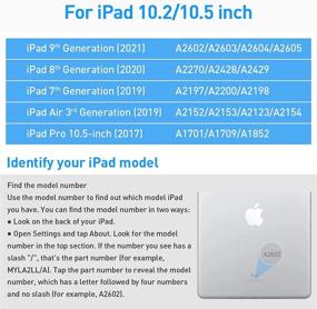 img 3 attached to Черный чехол-клавиатура для iPad 9-го поколения и iPad Air 3-го поколения с тачпадом и держателем для карандаша