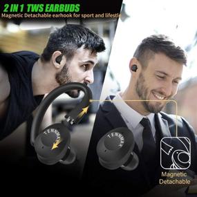 img 3 attached to 🎧 TENNMAK SMARTPRO: 2-in-1 True Wireless Earbuds with Mic, Gaming & Music Mode, IPX5 Waterproof - Bluetooth Headphones for Sport, Casual and Gaming