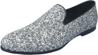 👞 shine with style: justar metallic glitter sequins slippers for men logo