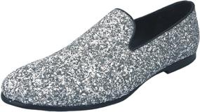 img 4 attached to 👞 Shine with Style: Justar Metallic Glitter Sequins Slippers for Men