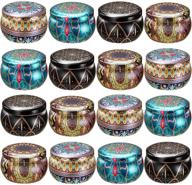 🕯️ ahyiyou diy candle tins 4 oz 16 piece: round containers with lids & cotton wicks for candle making, arts & crafts, storage & more logo