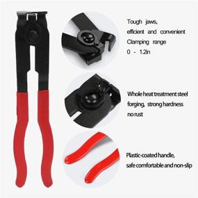 img 2 attached to 🔧 JIANEEXSQ CV Joint Boot Clamp Pliers Set for Car Banding Tools Kit, Automotive Hose Axle Plier - 2PCS
