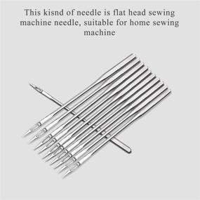 img 1 attached to PECULA Sewing Machine Needles, 50 Count, Universal Regular Point for Singer, Brother, Janome, Varmax - Available Sizes HAX1 65/9, 75/11, 90/14, 100/16, 110/18