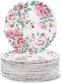 img 1 attached to 🌸 Tea Party, Bridal, and Baby Shower Vintage Floral Paper Plates - Set of 80, 9 Inch