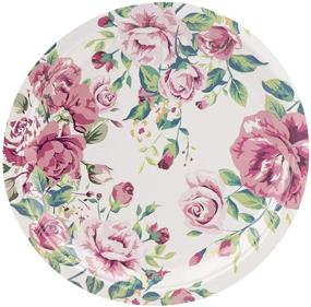 img 2 attached to 🌸 Tea Party, Bridal, and Baby Shower Vintage Floral Paper Plates - Set of 80, 9 Inch