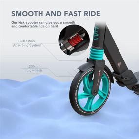 img 1 attached to 🛴 6KU Scooter: High-Performance Ride for Kids (8+ Years) & Adults | Big Wheels + Suspension System | Folding & Height Adjustable | Shoulder Strap Included | Perfect Gift for Kids (Ages 6-12)