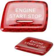 🔴 glossy red real carbon fiber keyless engine start/stop push start button cover - compatible with 2016-up chevrolet camaro by ijdmtoy logo