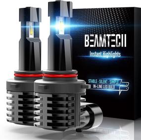 img 4 attached to 💡 BEAMTECH 9005 LED Bulb - Fanless HB3 Halogen Replacement in Xenon White (6500K) for Enhanced Performance and Style