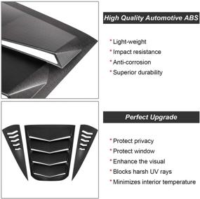 img 2 attached to 🚘 ROUTEKING Corvette C6 Window Louvers: Sunshade Cover for Rear & Side Windshield, Compatible with 2005-2013 Coupe, Z06, Grand Sport, ZR1│Custom Lambo GT Style │ABS Matte Black