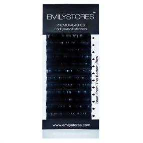 img 1 attached to 👁️ EMILYSTORES Наращивание ресниц: Премиальные шелково-меховые искусственные ресницы на лотке - 0,25мм с изгибом D, длина 14мм.