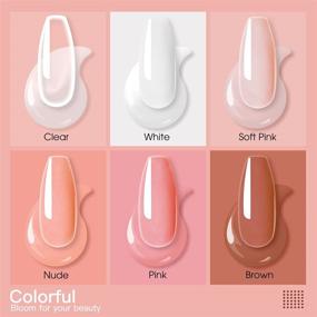 img 1 attached to 🌸 ROSALIND Poly Nails Gel Set: 6 Pcs15ml Poly Extension Gel Nail Colors - Perfect for Art Design, Salon-Quality Poly Nail Enhancement for Beginners
