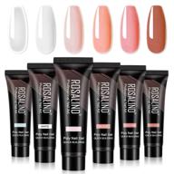 🌸 rosalind poly nails gel set: 6 pcs15ml poly extension gel nail colors - perfect for art design, salon-quality poly nail enhancement for beginners logo