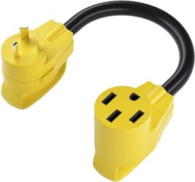 img 4 attached to GearIT RV Dogbone Adapter: Newest Revised Version - Heavy Duty 30AMP to 50AMP RV Cord - 30AMP Male to 50AMP Female - 18 inch, 1.5 Foot