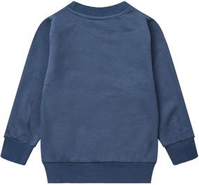 img 3 attached to 🦖 Dashing Dino Delight: Toddler Long Sleeve Cotton Space Pullover with Cartoon T-Shirts – Sporty Tops for Kids 2-7T