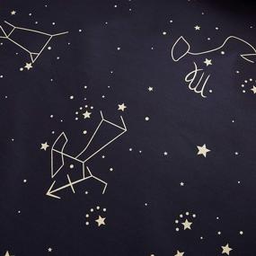 img 1 attached to 🌌 Cotexture Queen Duvet Cover Set - Constellation Starry Sky on Black Print - 3-Piece Bedding Set - Brushed Microfiber - Ultra Soft & Lightweight - Comforter Quilt Cover (1 Duvet Cover + 2 Pillow Shams)