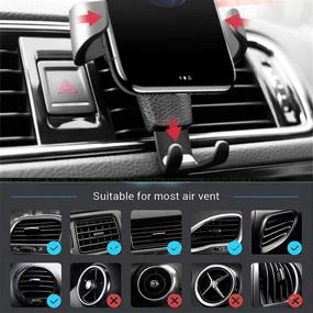 img 3 attached to 📱 Gravity Reaction Car Air Vent Phone Holder - Ebow Clip Type Mount for GPS & Smartphones (Black)