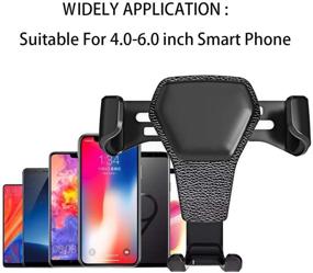 img 2 attached to 📱 Gravity Reaction Car Air Vent Phone Holder - Ebow Clip Type Mount for GPS & Smartphones (Black)