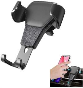 img 4 attached to 📱 Gravity Reaction Car Air Vent Phone Holder - Ebow Clip Type Mount for GPS & Smartphones (Black)