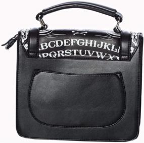 img 2 attached to 🧛 Lost Queen Gothic Adjustable Satchel Bag - Small Ouija Board-inspired Design