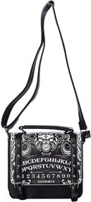 img 4 attached to 🧛 Lost Queen Gothic Adjustable Satchel Bag - Small Ouija Board-inspired Design