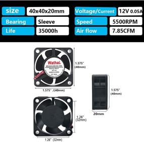 img 3 attached to Вентилятор охлаждения Wathai 40x40x20 мм 40 мм 12V 2Pin DC Brushless: эффективное решение для охлаждения электроники.