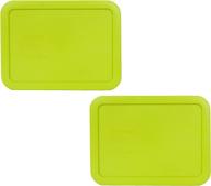 🥦 pyrex bundle - 7210-pc 3-cup edamame green rectangle plastic food storage lids: value pack for convenient kitchen organization логотип