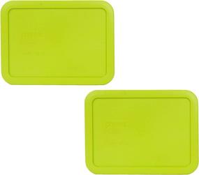 img 2 attached to 🥦 Pyrex Bundle - 7210-PC 3-Cup Edamame Green Rectangle Plastic Food Storage Lids: Value Pack for Convenient Kitchen Organization