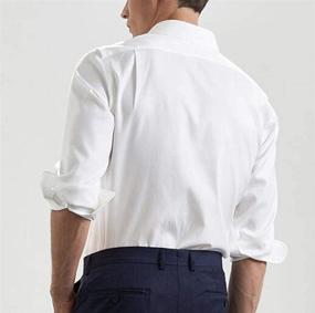 img 1 attached to 👔 White Casual Buttoned Sleeve C456 Men's Clothing